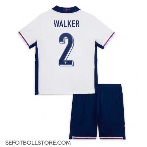 England Kyle Walker #2 Replika babykläder Hemmaställ Barn EM 2024 Kortärmad (+ korta byxor)